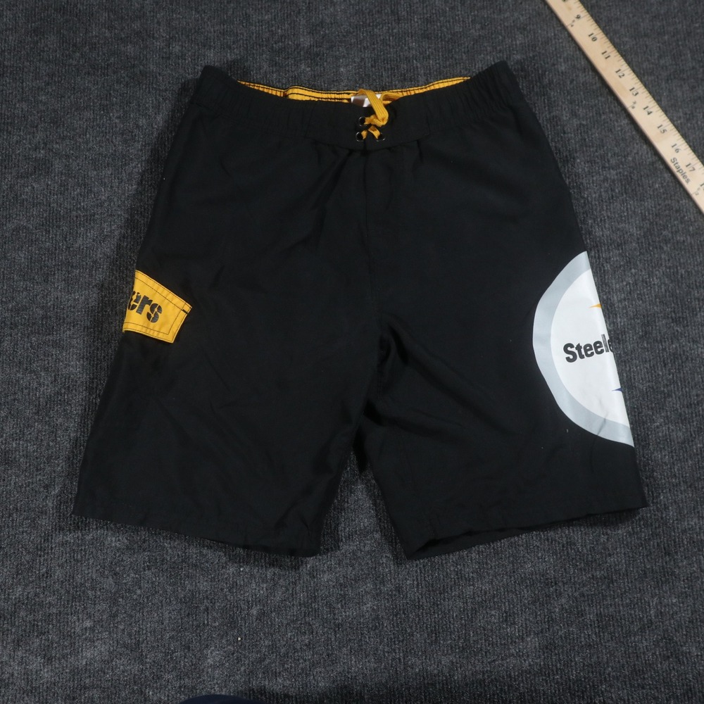 Pittsburgh Steelers NFL Board Shorts Black Gold Mens XS
